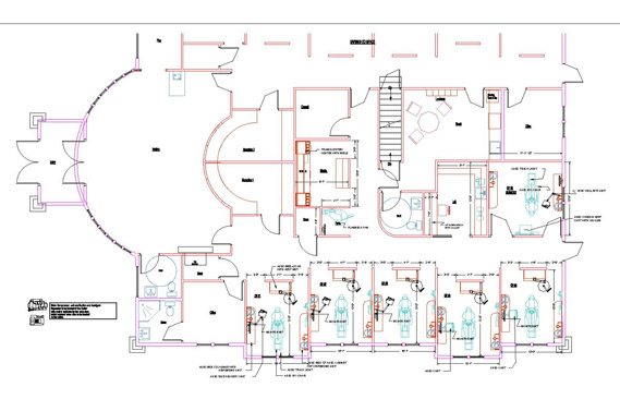 Office layout (not all leased space shown)